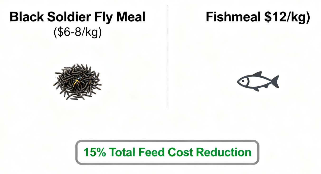 Antibiotic-Free & Additive-Free: Black Soldier Fly Dried Larvae, Naturally Rich in Antimicrobial Pep