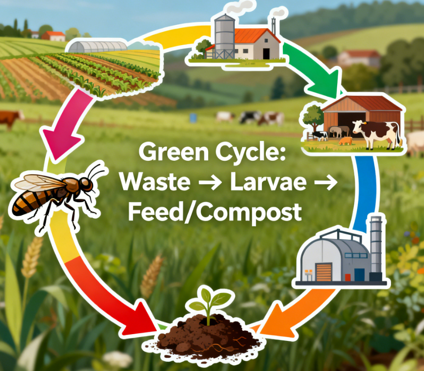 High-Impact Green Cycle: The Lifespan of the Black Soldier Fly