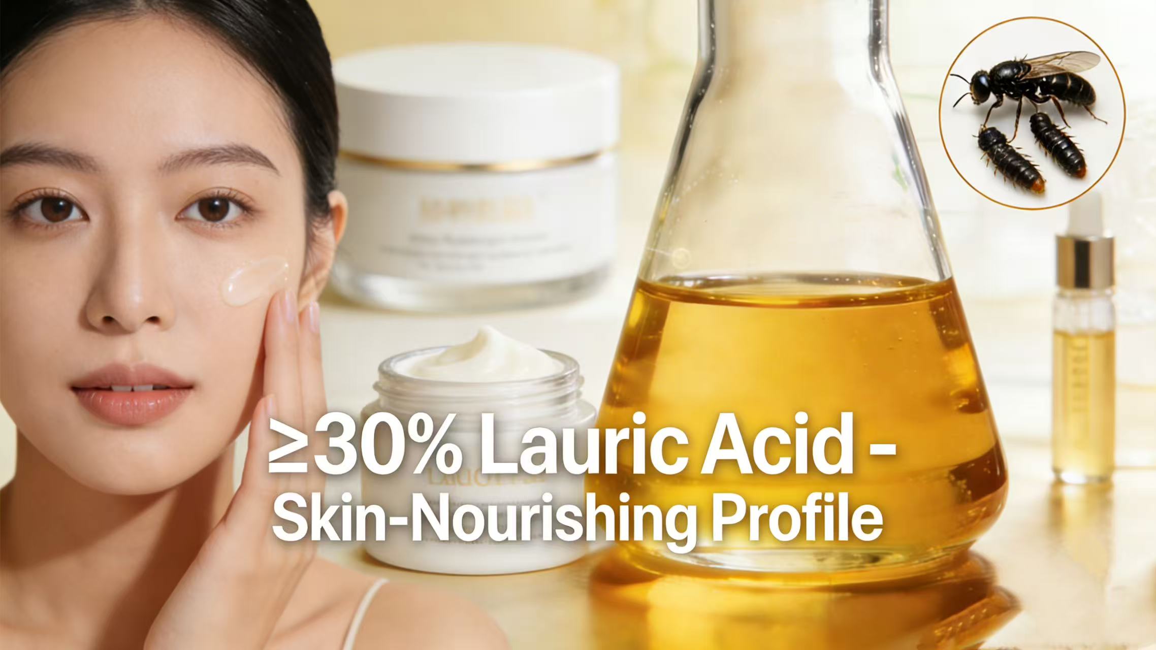 New Black Soldier Fly Oil for Cosmetics: Natural Solution with 30% Lauric Acid for Skin Repair