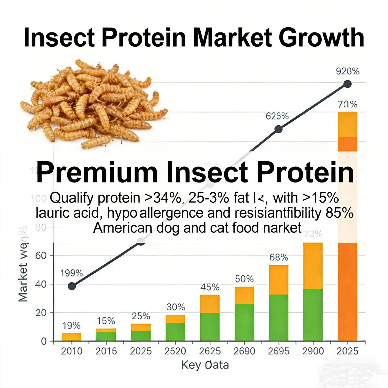 New Batch of Dried BSF Larvae for Dog and Cat Food: Natural, Hypoallergenic Protein with ≥44% Crude 