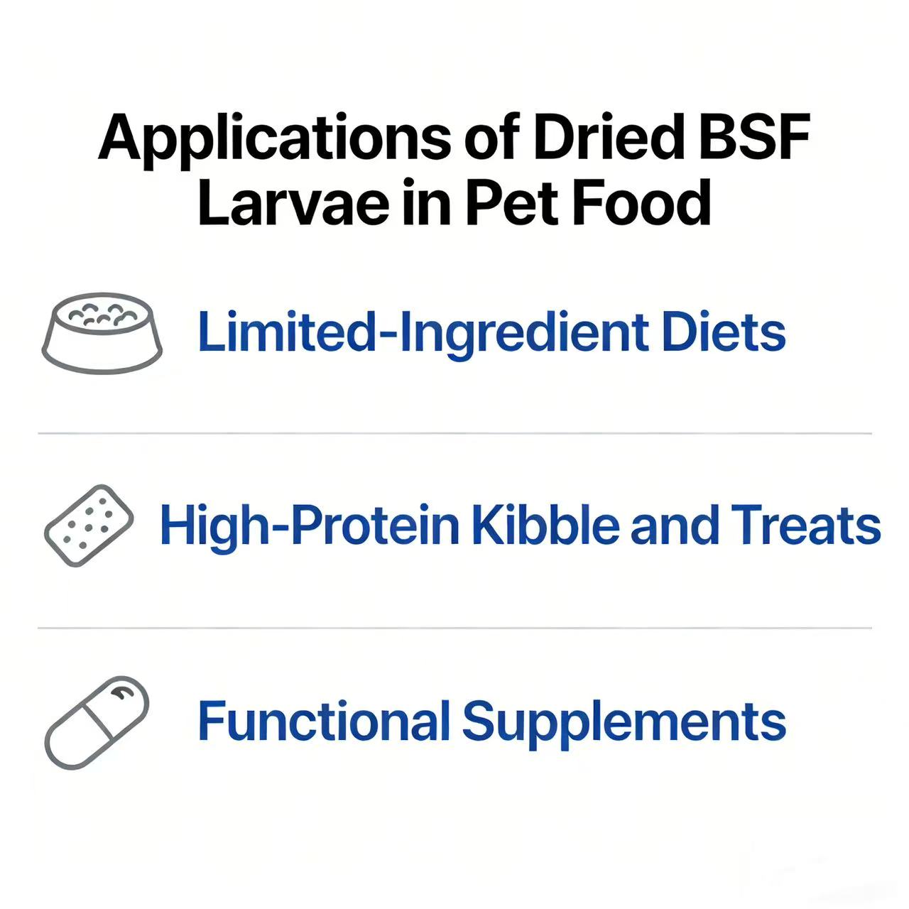 New Batch of Dried BSF Larvae for Petfood: Hypoallergenic Protein with 45% Crude Protein