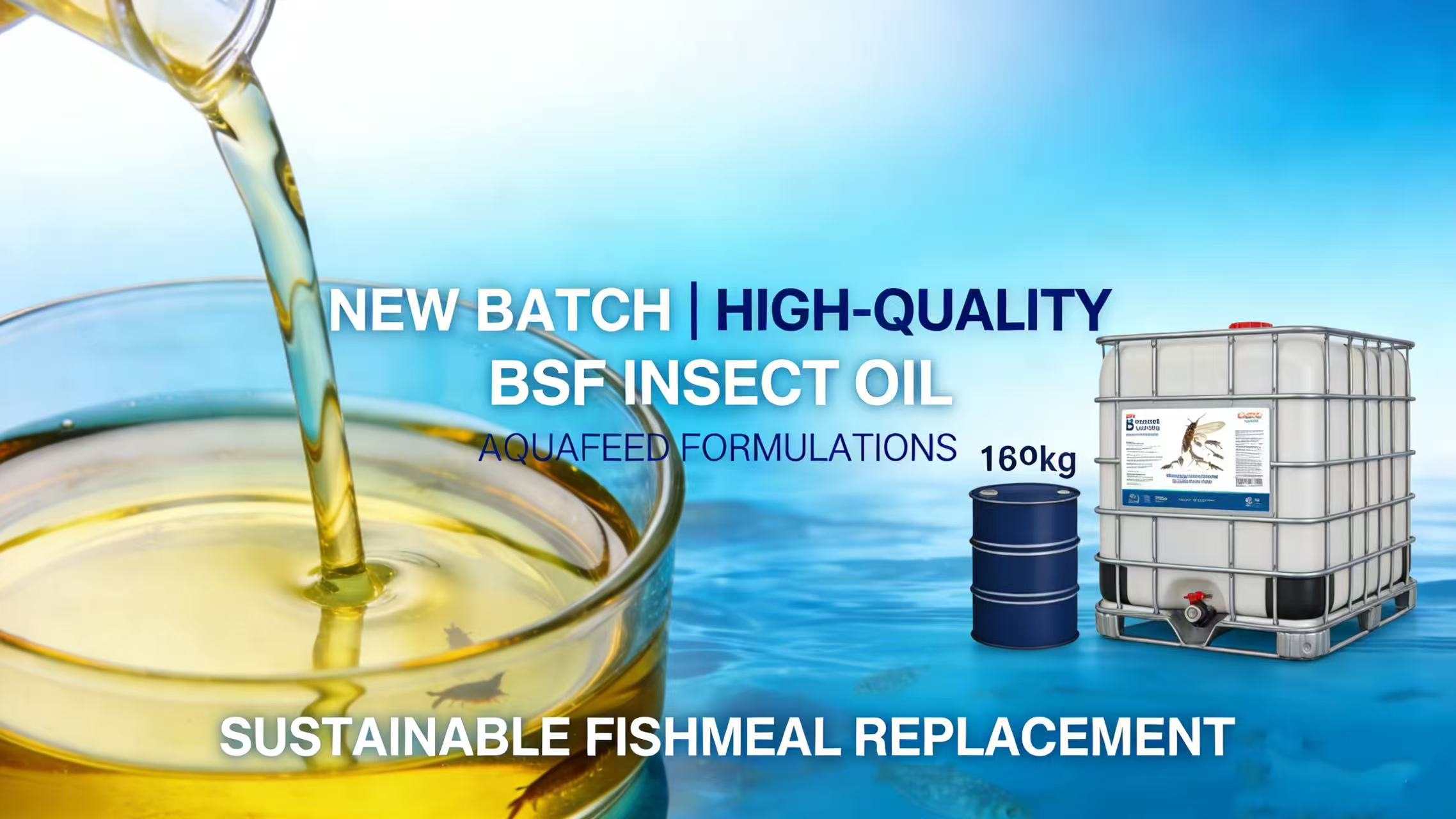 New High-Protein BSF Insect Oil Batch Ready for Aquafeed to Boost Growth Performance